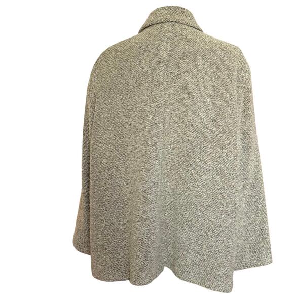 Louis Feraud Contraire wool silk angora tweed cape swing coat jacket plus sz 16 - Picture 5 of 16